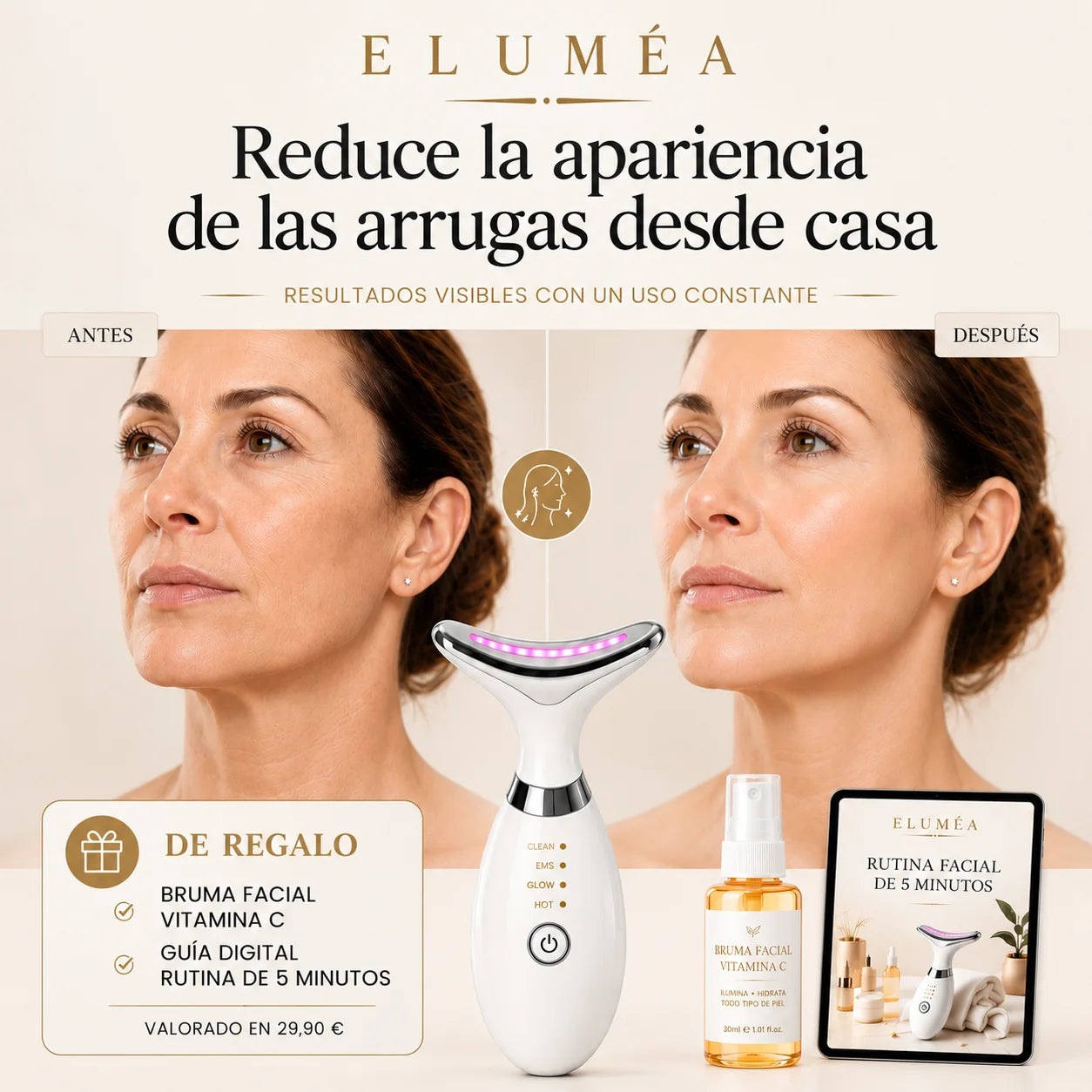 ELUMÉA SculptLift™ | Masajeador Facial Antiarrugas